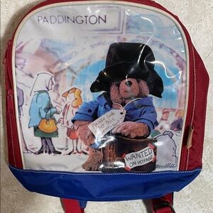 Vinyl Colorful Paddington Bear Unisex Kids Backpack 13x14